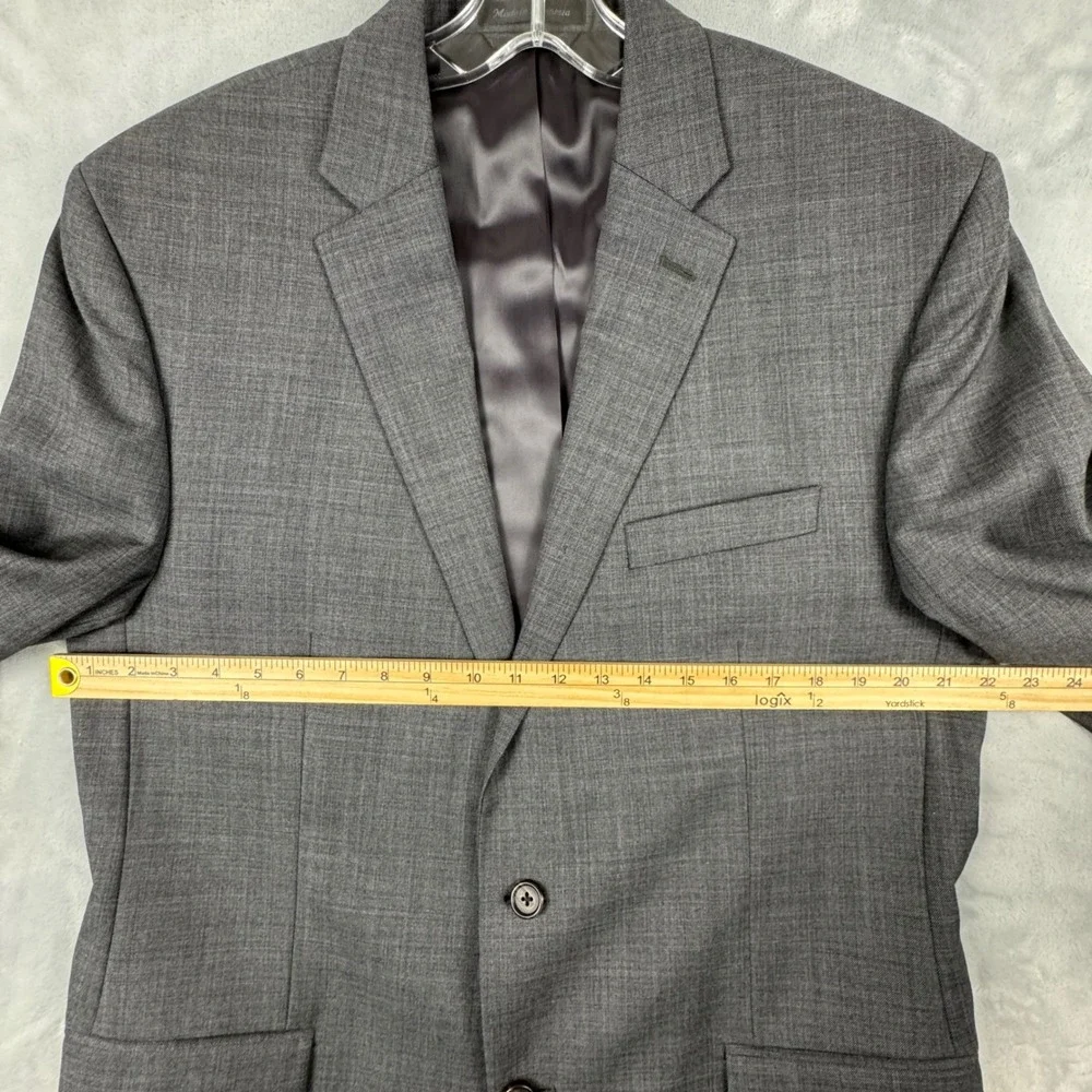 Lauren Ralph Lauren Mens Grey‎ 100% Wool Two Button Classic Sport Coat Size 42L